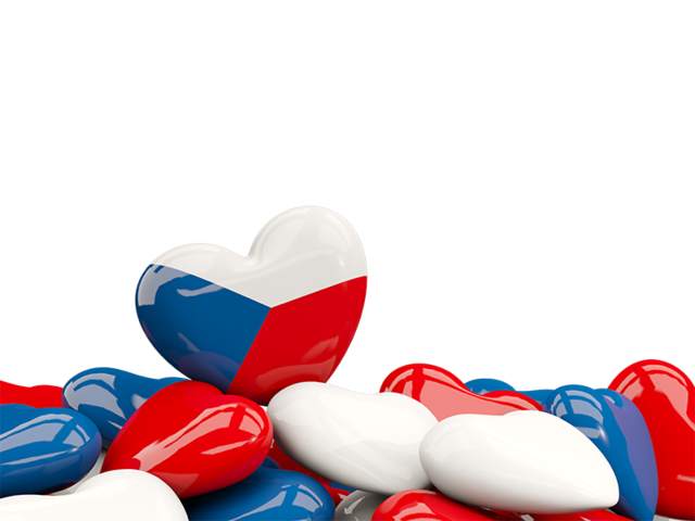 Heart with border. Download flag icon of Czech Republic at PNG format