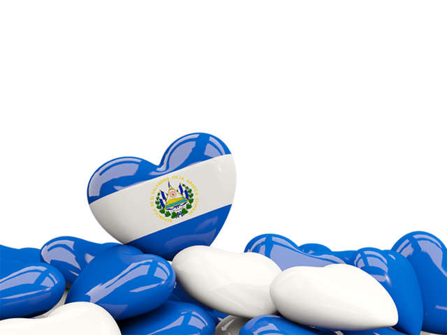 Heart with border. Download flag icon of El Salvador at PNG format