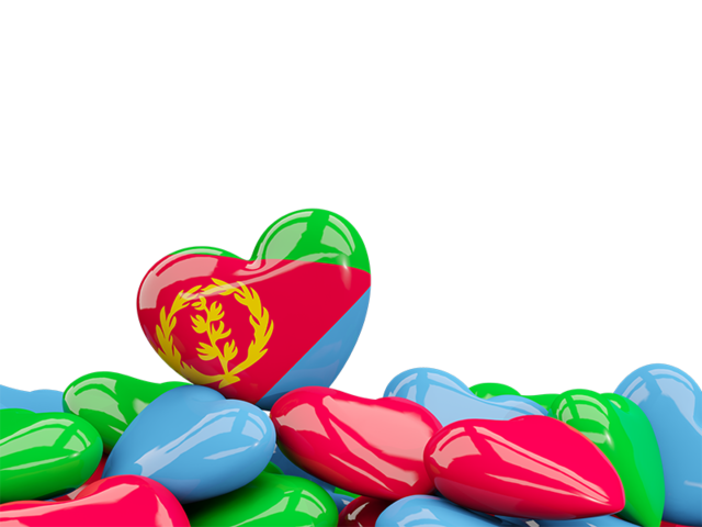 Heart with border. Download flag icon of Eritrea at PNG format