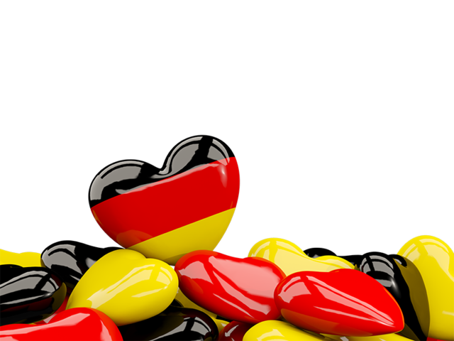 Heart with border. Download flag icon of Germany at PNG format