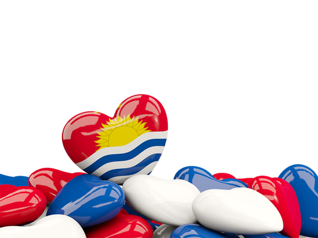 Heart with border. Download flag icon of Kiribati at PNG format