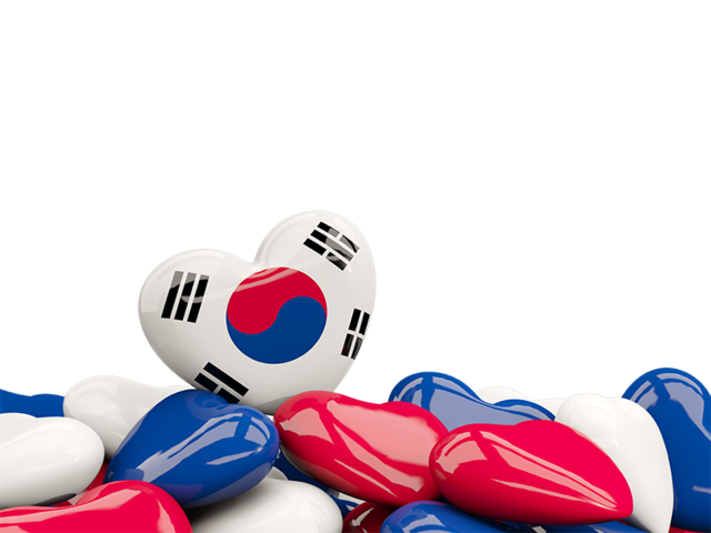 Heart with border. Download flag icon of South Korea at PNG format