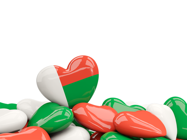 Heart with border. Download flag icon of Madagascar at PNG format
