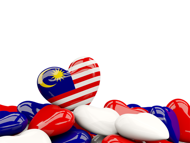 Сердце с флагом. Скачать флаг. Малайзия