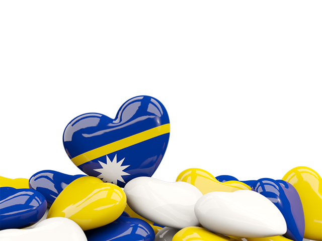 Heart with border. Download flag icon of Nauru at PNG format