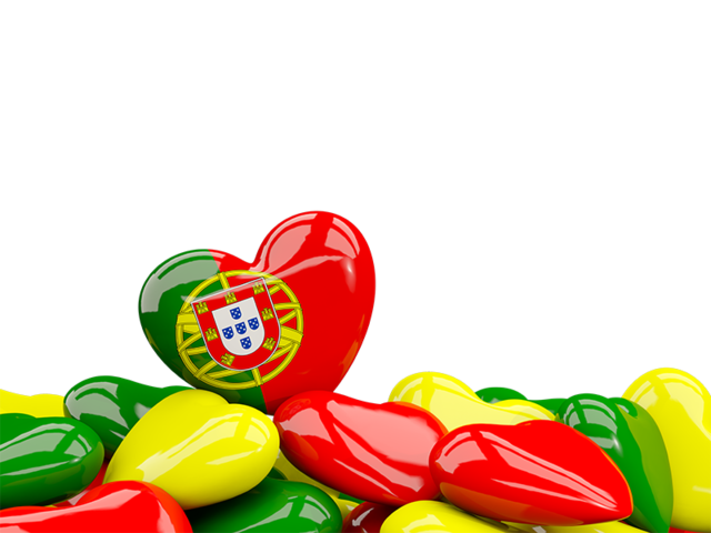Heart with border. Download flag icon of Portugal at PNG format