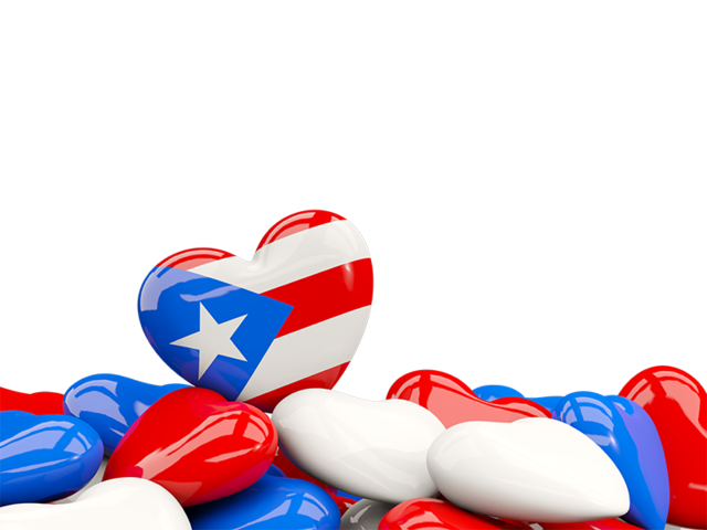 Heart With Border Illustration Of Flag Of Puerto Rico