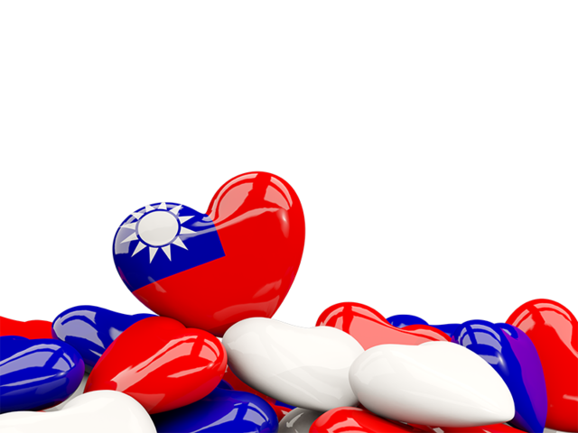 Heart with border. Download flag icon of Taiwan at PNG format