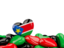 South Sudan. Heart with border. Download icon.