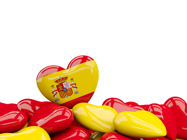 Heart with border. Download flag icon of Spain at PNG format