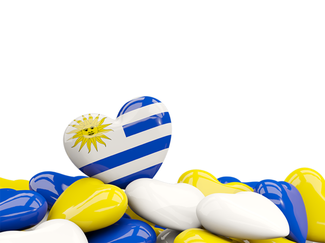 Heart with border. Download flag icon of Uruguay at PNG format