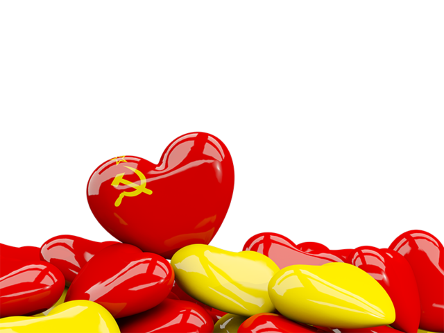 Heart with border. Download flag icon of Soviet Union at PNG format