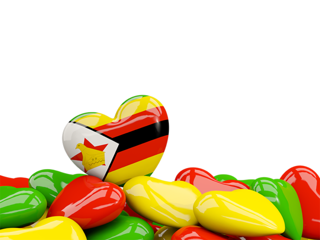 Heart with border. Download flag icon of Zimbabwe at PNG format