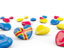 Aland Islands. Hearts with flag. Download icon.