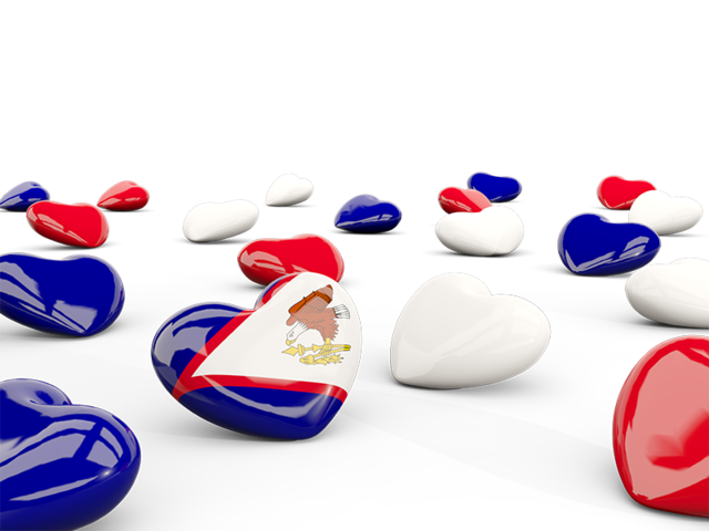 Hearts with flag. Download flag icon of American Samoa at PNG format