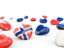 Bouvet Island. Hearts with flag. Download icon.