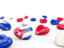 Cuba. Hearts with flag. Download icon.