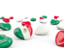 Mexico. Hearts with flag. Download icon.