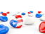 Puerto Rico. Hearts with flag. Download icon.