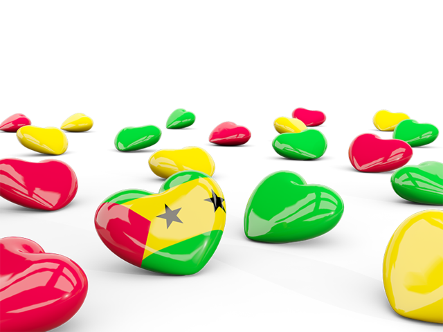 Hearts with flag. Download flag icon of Sao Tome and Principe at PNG format