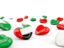 United Arab Emirates. Hearts with flag. Download icon.