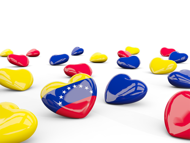 Hearts with flag. Download flag icon of Venezuela at PNG format