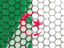 Algeria. Hexagon mosaic background. Download icon.