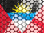 Antigua and Barbuda. Hexagon mosaic background. Download icon.