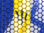 Barbados. Hexagon mosaic background. Download icon.