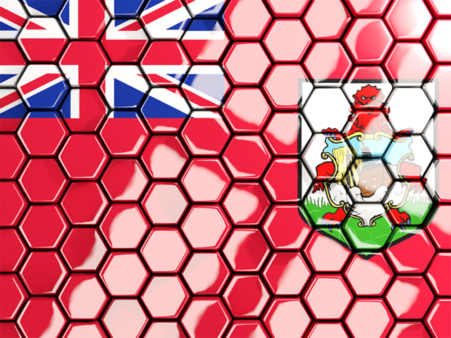 Hexagon mosaic background. Download flag icon of Bermuda at PNG format