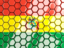 Bolivia. Hexagon mosaic background. Download icon.