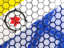Bonaire. Hexagon mosaic background. Download icon.