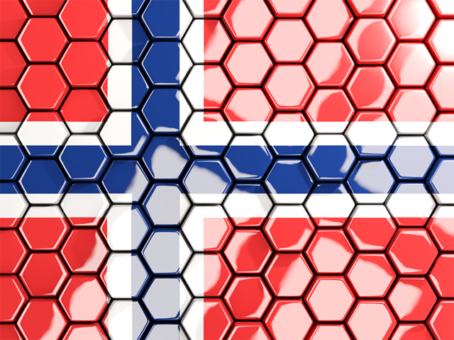 Hexagon mosaic background. Download flag icon of Bouvet Island at PNG format