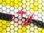 Brunei. Hexagon mosaic background. Download icon.