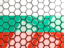 Bulgaria. Hexagon mosaic background. Download icon.