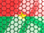 Burkina Faso. Hexagon mosaic background. Download icon.