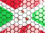 Burundi. Hexagon mosaic background. Download icon.