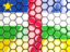 Central African Republic. Hexagon mosaic background. Download icon.