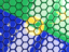 Christmas Island. Hexagon mosaic background. Download icon.