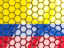 Colombia. Hexagon mosaic background. Download icon.