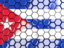 Cuba. Hexagon mosaic background. Download icon.
