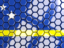 Curacao. Hexagon mosaic background. Download icon.