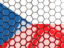 Czech Republic. Hexagon mosaic background. Download icon.