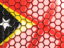 East Timor. Hexagon mosaic background. Download icon.