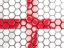 England. Hexagon mosaic background. Download icon.