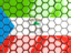 Equatorial Guinea. Hexagon mosaic background. Download icon.