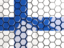 Finland. Hexagon mosaic background. Download icon.