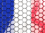 France. Hexagon mosaic background. Download icon.