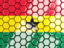 Ghana. Hexagon mosaic background. Download icon.