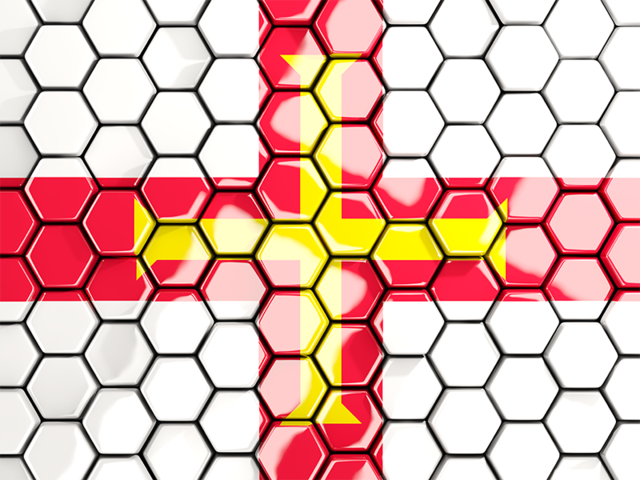 Бэкграунд из шестигранников. Скачать флаг. Гернси